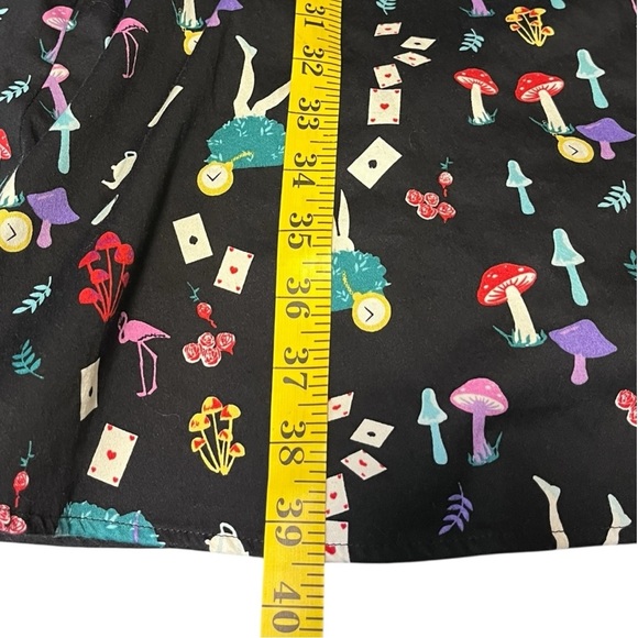 Collectif Peta in Wonderland Printed Swing Midi Dress Size US 10 - Picture 17 of 17